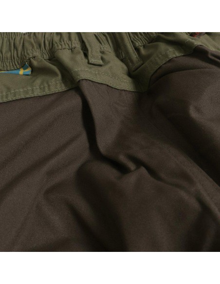 Pantalon de chasse pour enfant vert | SWEDTEAM LYNX JUNIOR | zoom sur le tissu coupe-vent et respirable